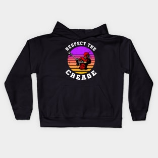 Respect The Crease Lacrosse Retro Kids Hoodie